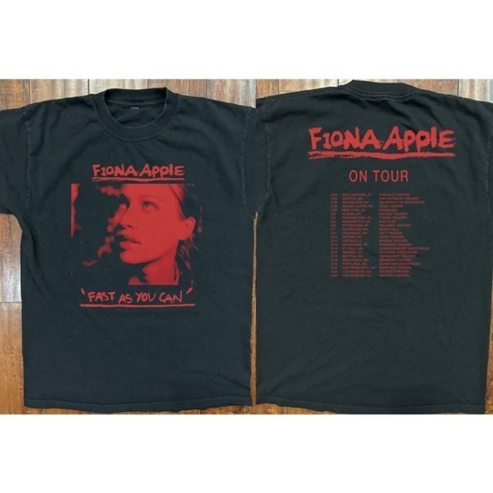 'Fast As You Can' Short Sleeve Tour Tee - Black/Red